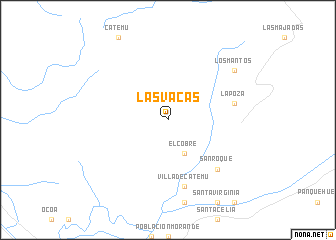 map of Las Vacas