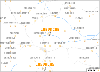 map of Las Vacas