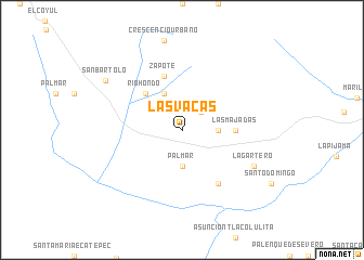map of Las Vacas