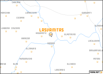 map of Las Vainitas