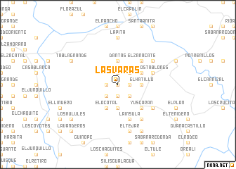map of Las Varas