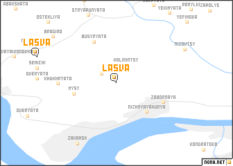 map of Lasʼva