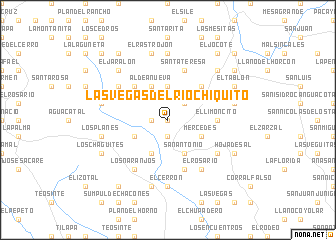 map of Las Vegas del Río Chiquito