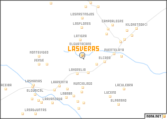 map of Las Veras