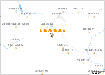 map of Las Veredas