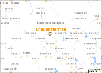 map of Las Vertientes