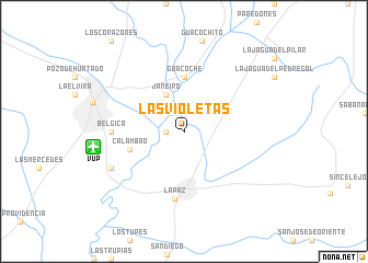 map of Las Violetas