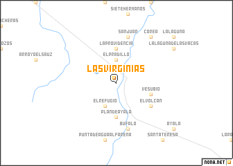 map of Las Virginias