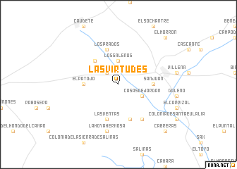 map of Las Virtudes