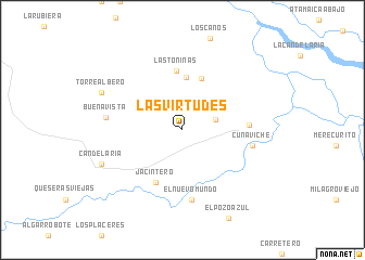 map of Las Virtudes