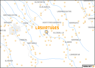 map of Las Virtudes