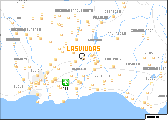 map of Las Viudas