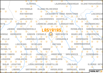 map of Las Yayas