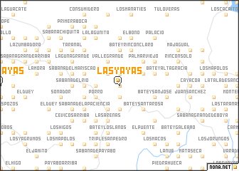 map of Las Yayas