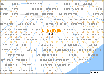 map of Las Yayas