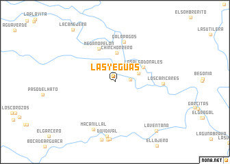 map of Las Yeguas