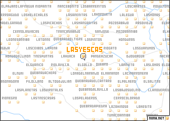 map of Las Yescas