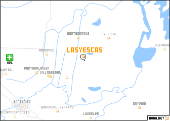 map of Las Yescas