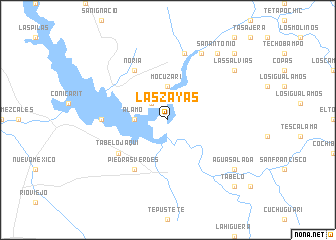 map of Las Zayas