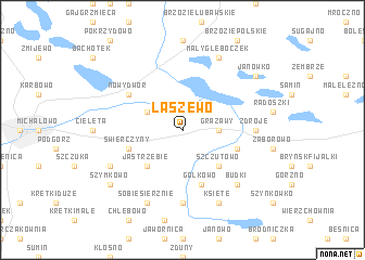 map of Łaszewo