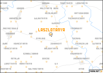 map of Lászlótanya