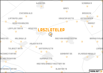 map of Lászlótelep