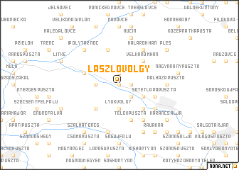 map of Lászlóvölgy