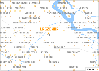 map of Łaszówka