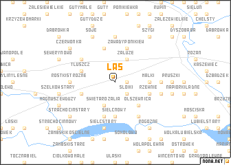 map of Łaś