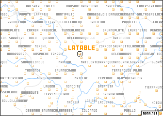 map of La Table
