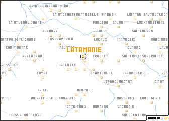 map of La Tamanie