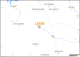 map of Lāţān