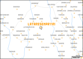 map of Latare Sempayiri