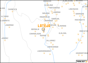 map of La Teja