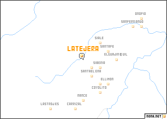 map of La Tejera