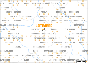 map of La Tejera