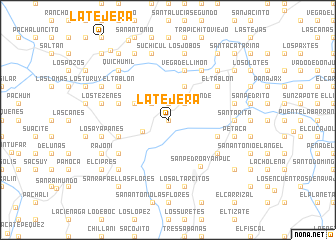 map of La Tejera