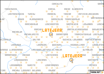 map of La Tejera