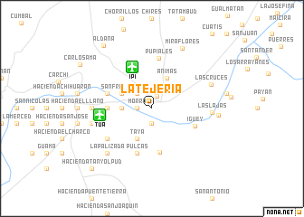 map of La Tejería