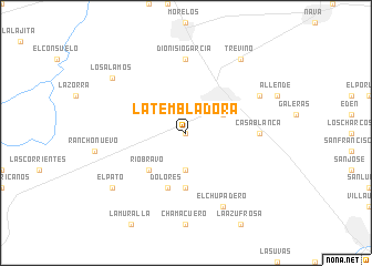 map of La Tembladora