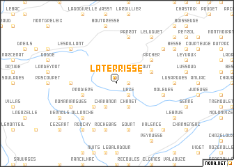 map of La Terrisse