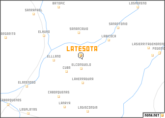 map of La Tesota