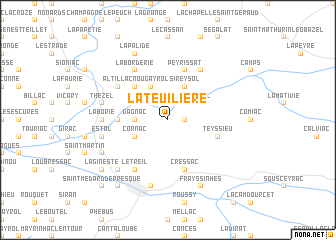 map of La Teuilière