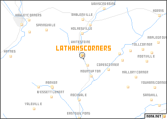 map of Lathams Corners