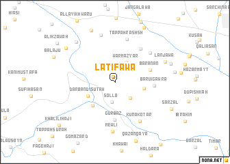 map of Latīfāwa