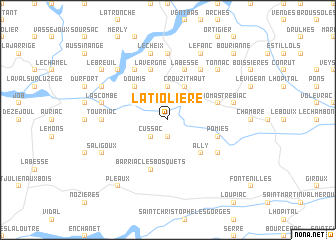 map of La Tiolière