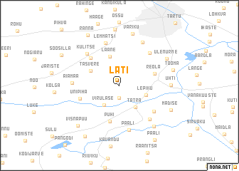 map of Läti