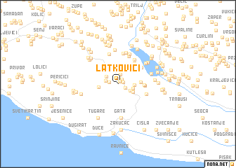 map of Latkovići