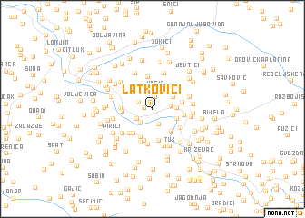 map of Latkovići