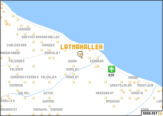 map of Lāt Maḩalleh